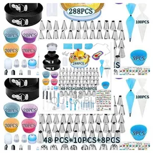 Advanced 288 Pieces of Cake Baking, Decorating Kit Set