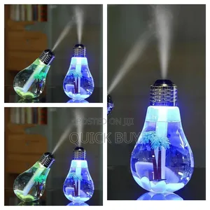 Bulb Home Decor Humidifier With Light Scenery