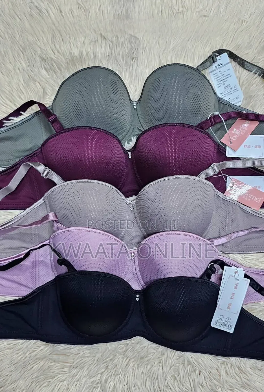 Women Push Up Bra Seamless Striped Bralette Underwire Bras