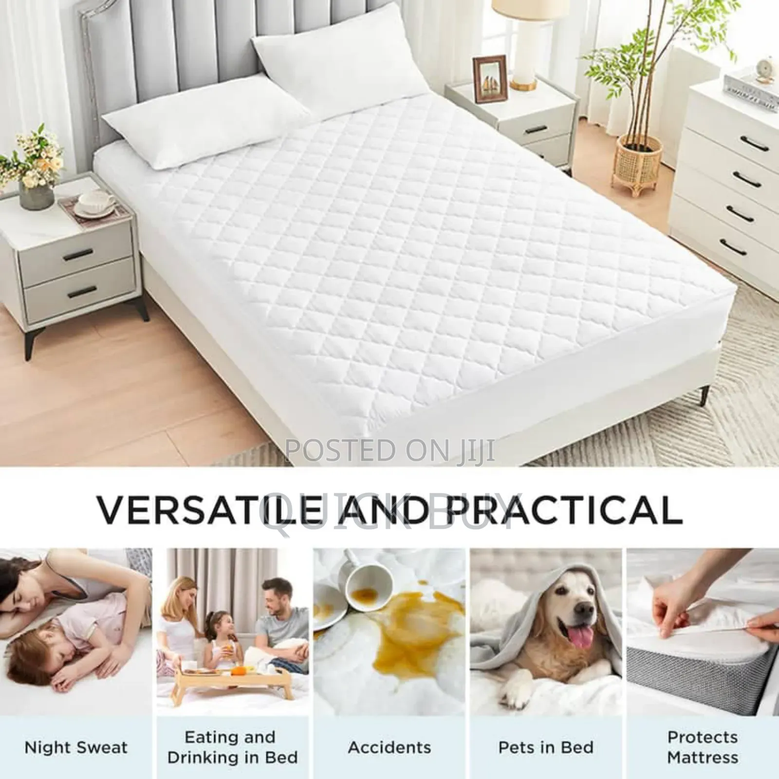 New Waterproof Mattress Protector-Mult Colour