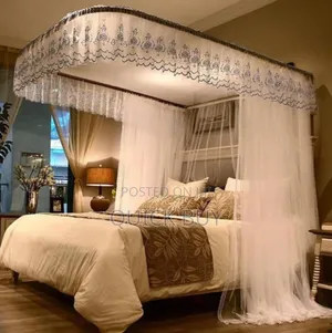 Rail Mosquito Net , U-Shaped Rail Bed Curtains 5by6 6by6