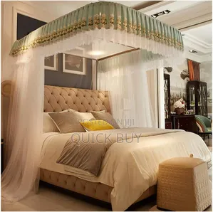 Rail Mosquito Net , U-Shaped Rail Bed Curtains 5by6 6by6