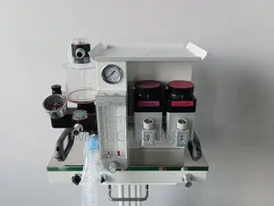 Double Vaporizer Manual Anesthesia Machine With a Trolley