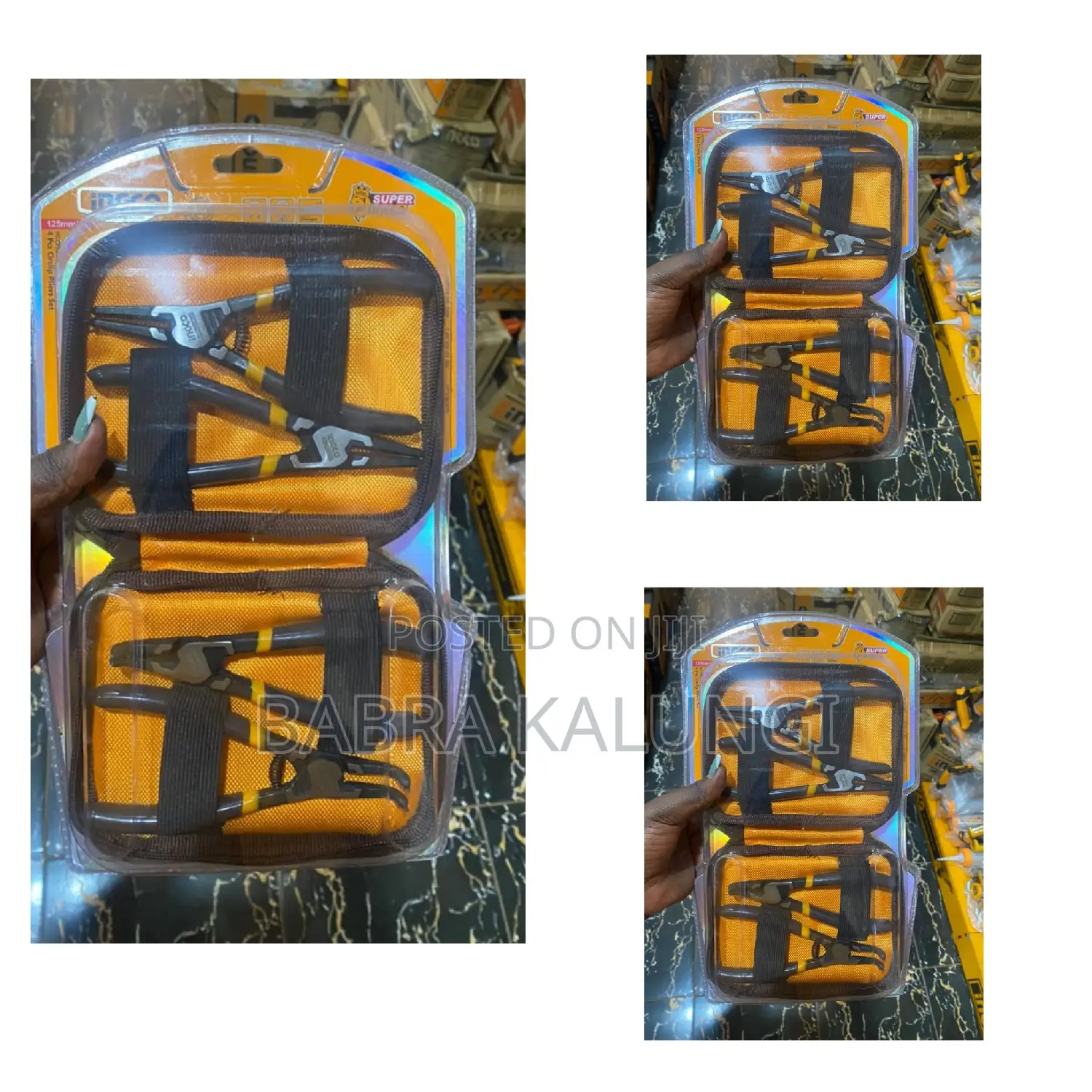 Ingco 4 Pieces Circlip Plier Set -