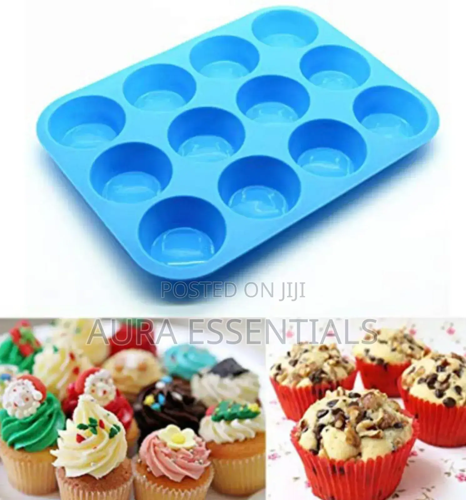 12holes Non Sticky Silicone Muffin Pans