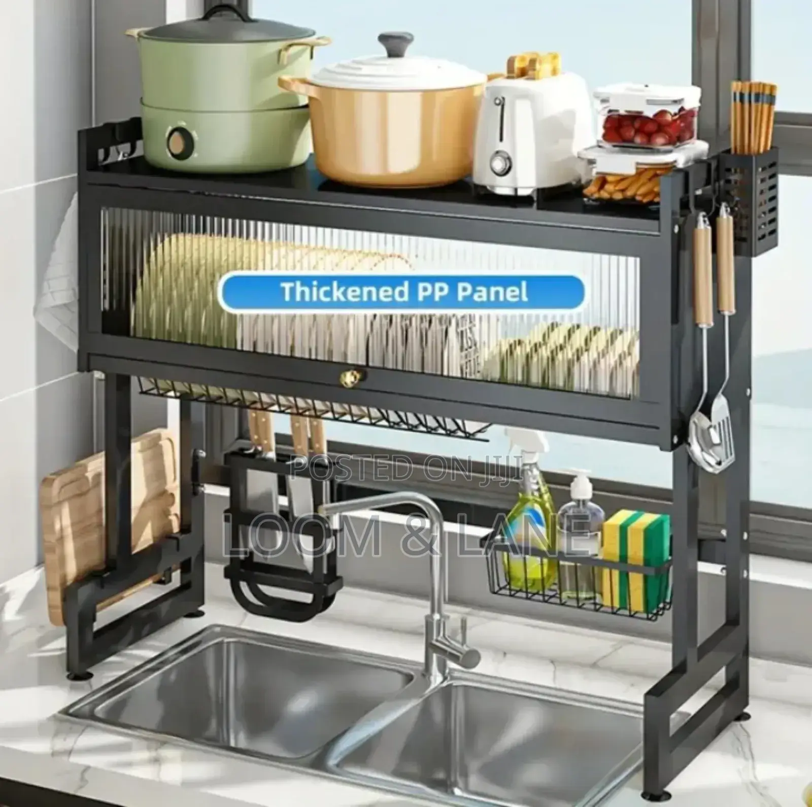 3 Tier Over Sink Dish Rack Steel Dish Drainer