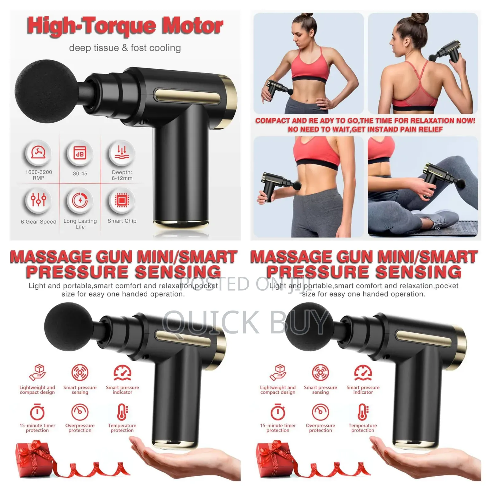 Massage Gun, 6-Speed Muscle Percussion Massager