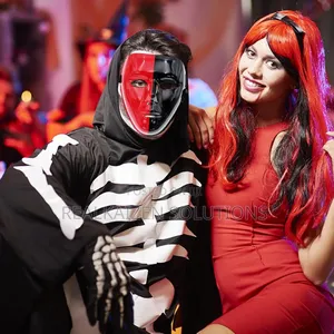 Fancy Retro Dance | Halloween 3d Red - Black Face Mask