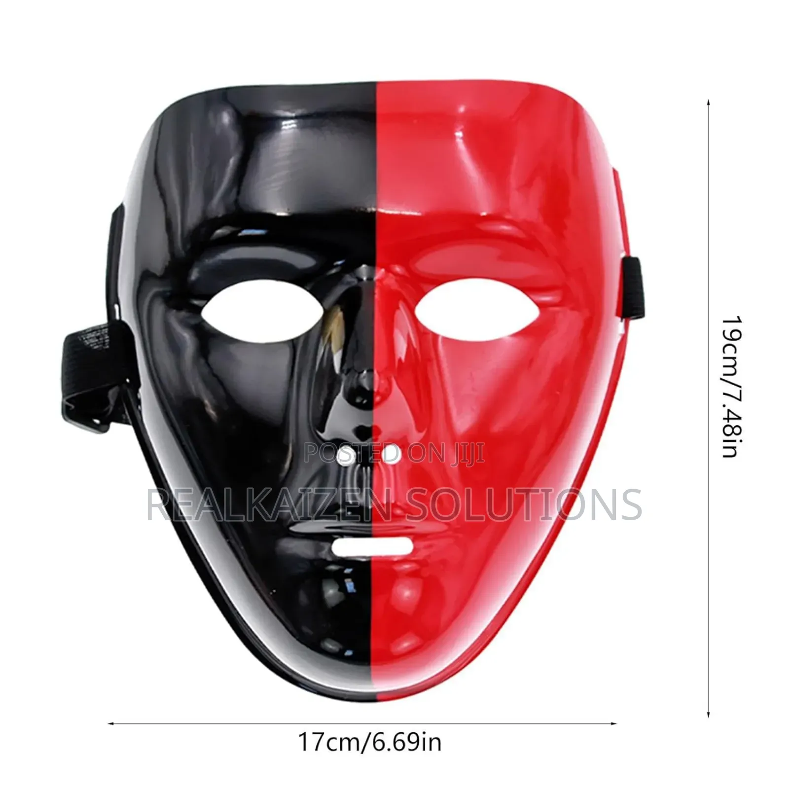 Fancy Retro Dance | Halloween 3d Red - Black Face Mask