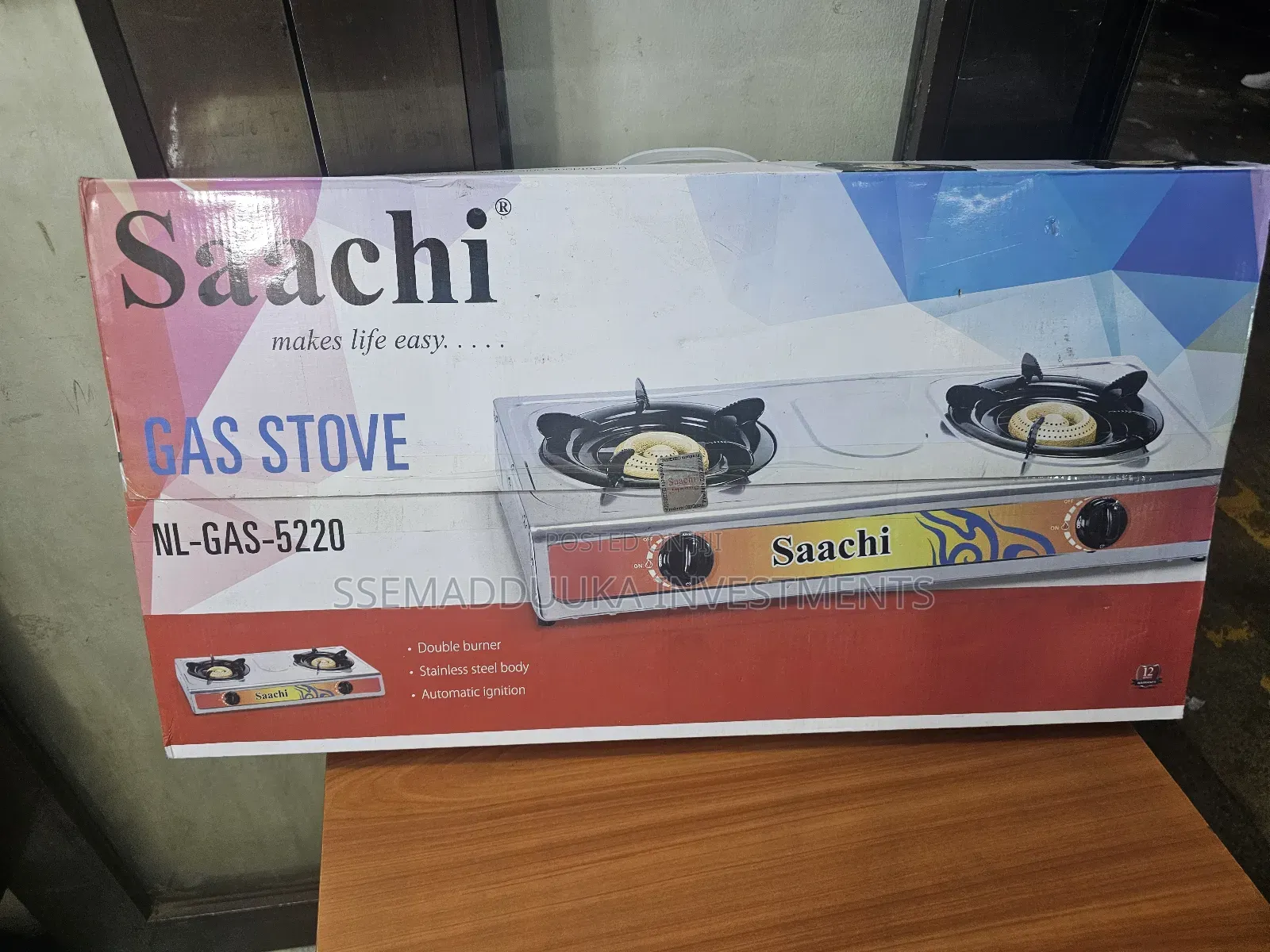 Saachi Double Metallic Gas Stove