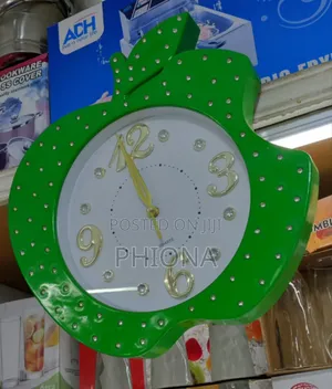 Apple Green Wall Clock With Blings