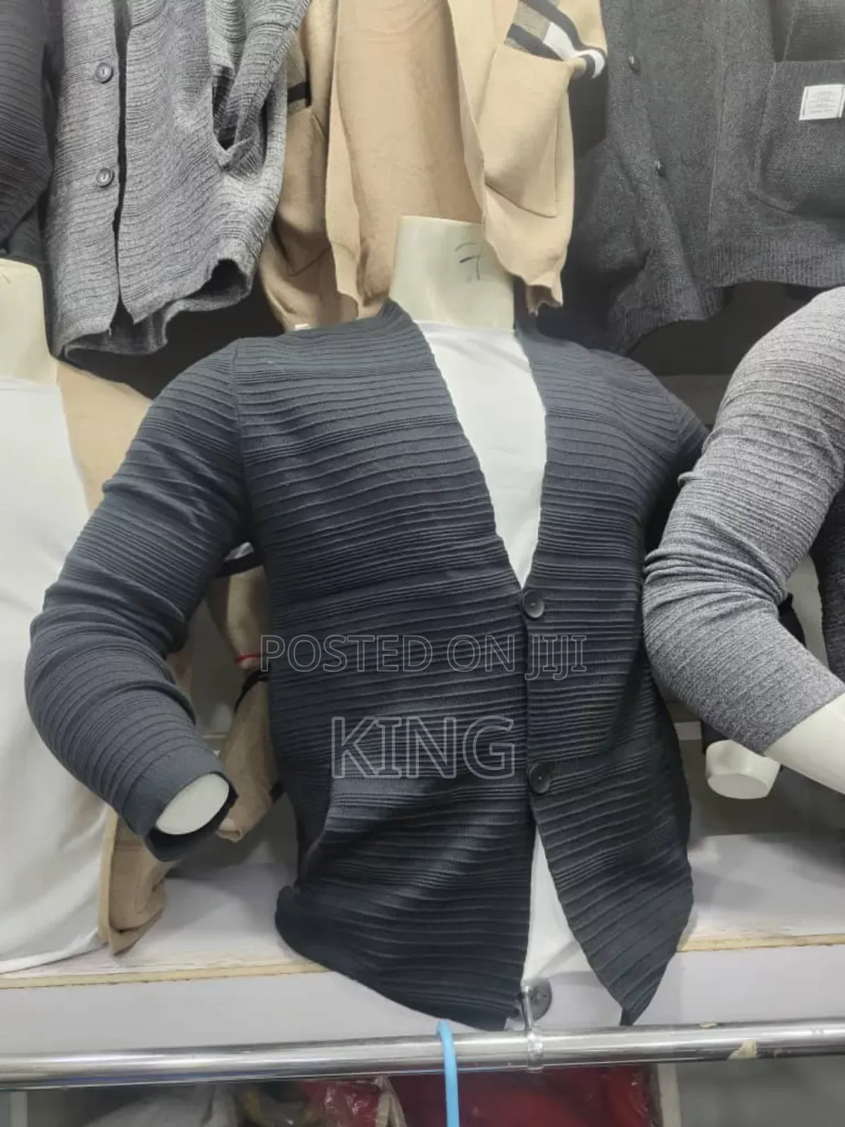 Fleece Button Sweater. Throw On
