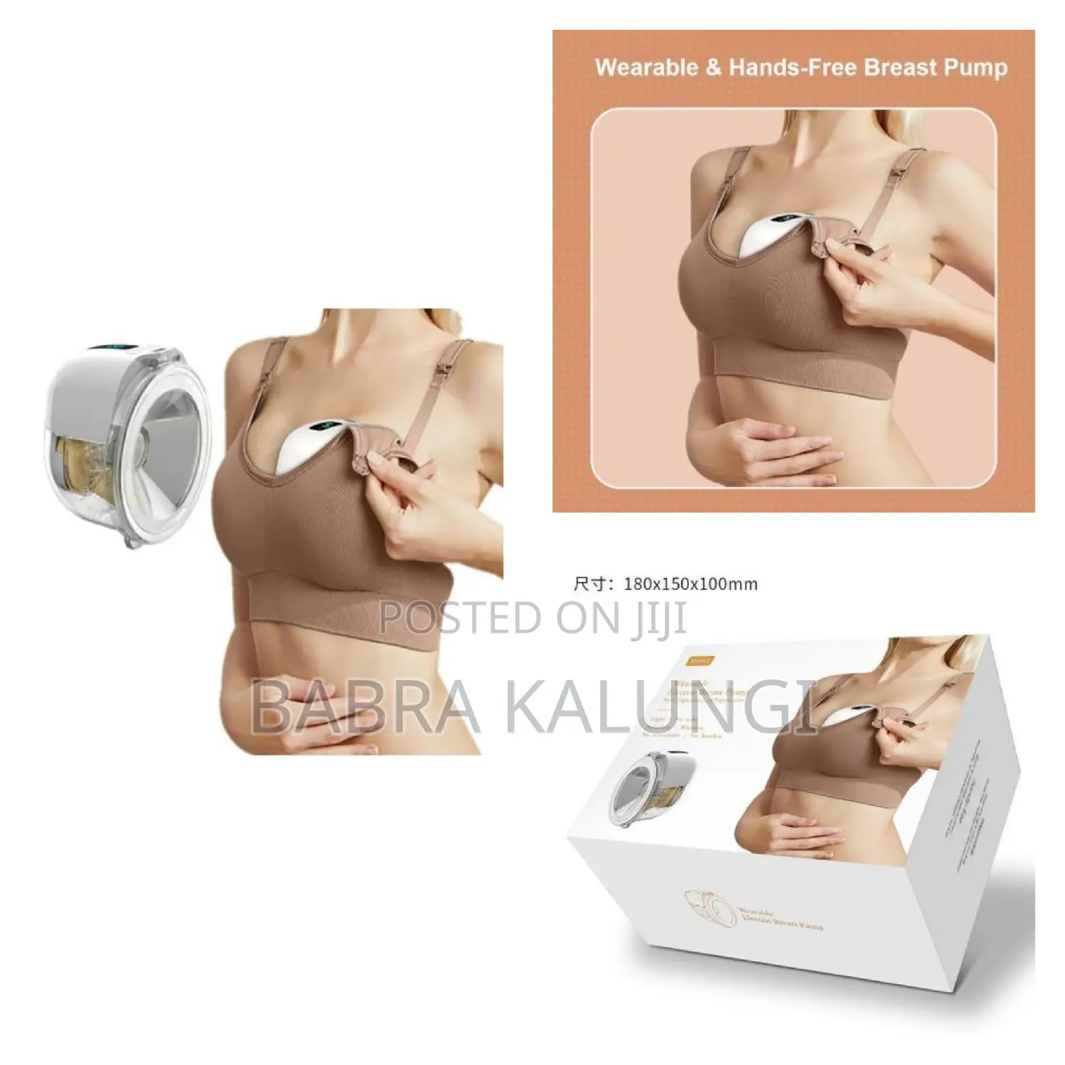 Noiseless Rechargeable Wearable Breast Pump