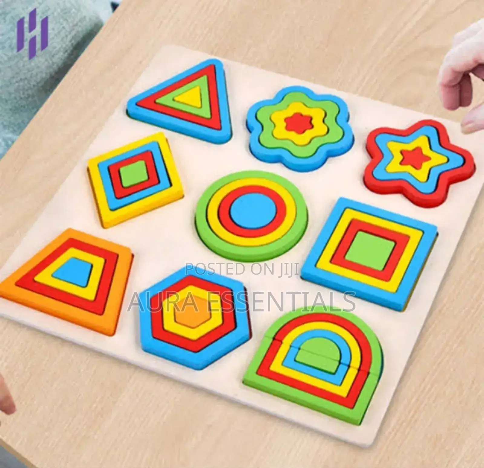 Unique Wooden Shapes Puzzle