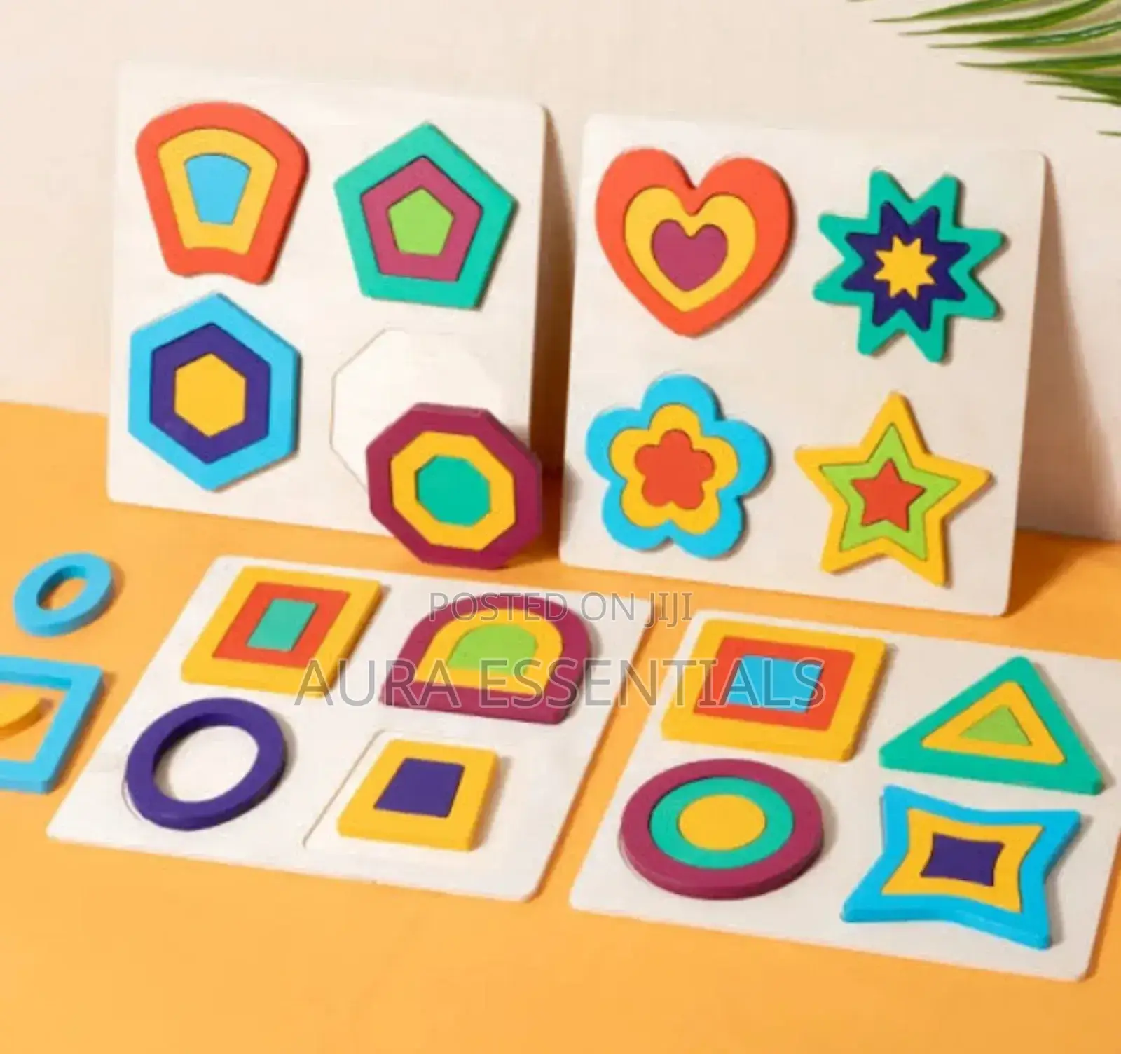 Unique Wooden Shapes Puzzle