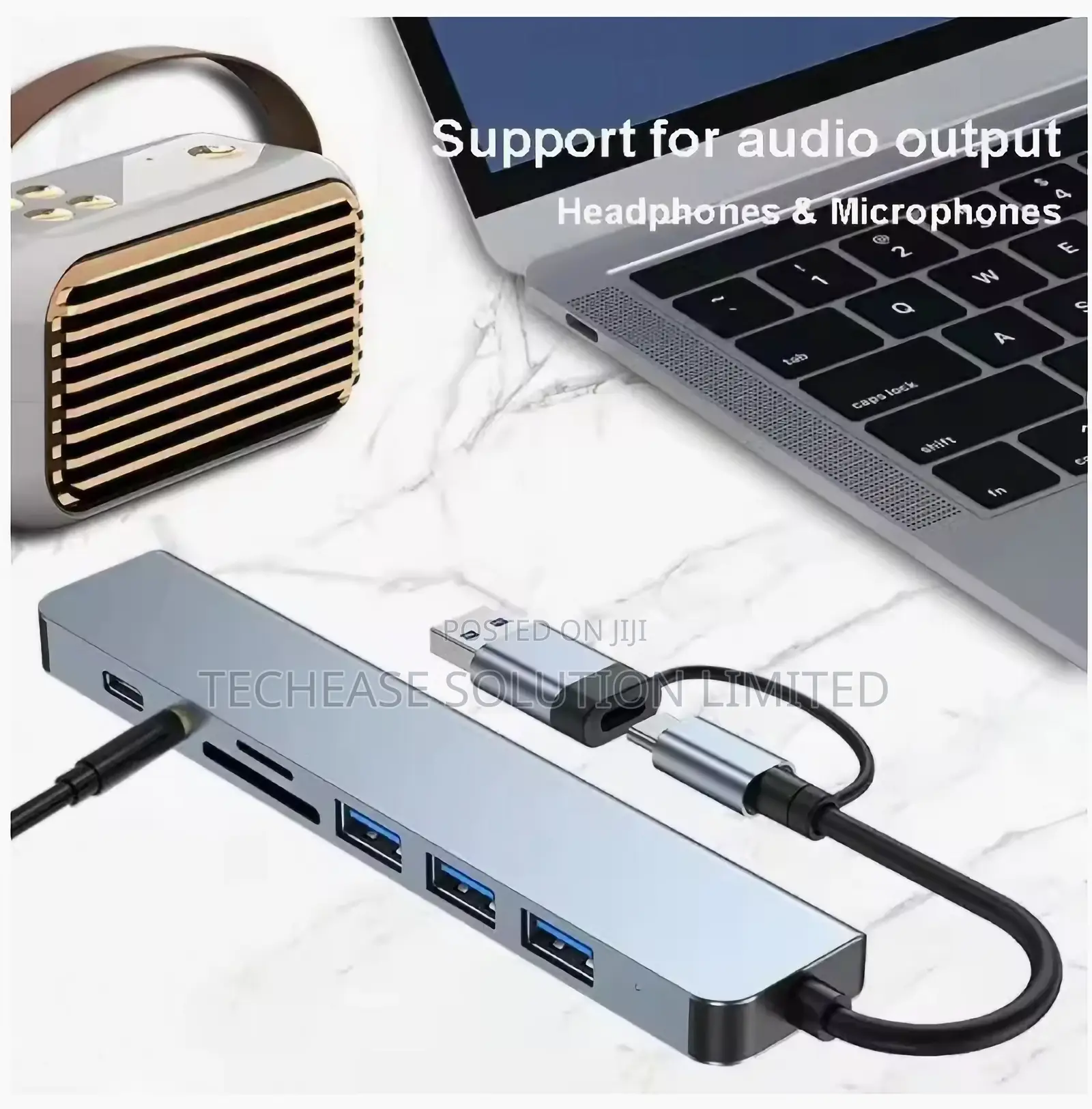 8-in-1 Usb Type-C Hub Docking Station Adapter