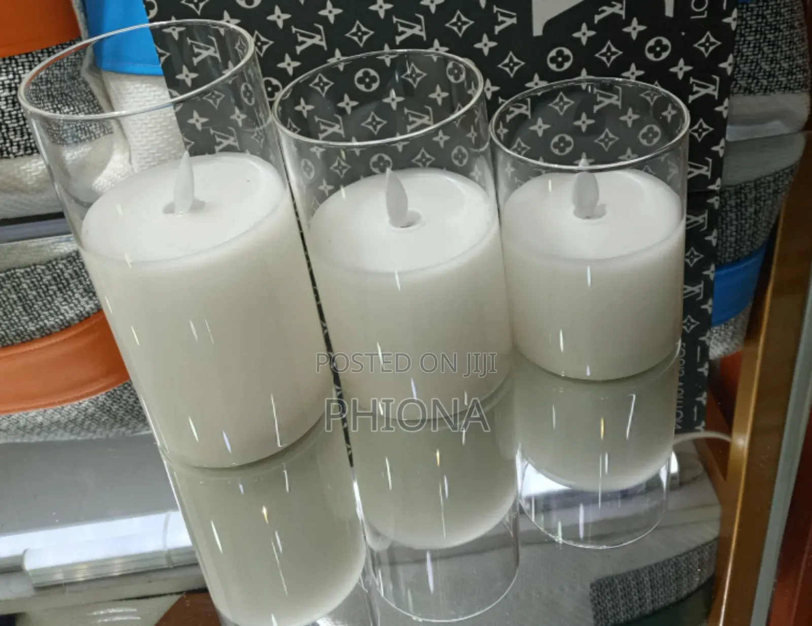 A Set of Three Big Candles