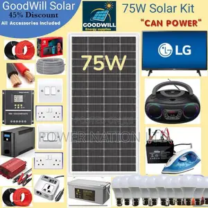 75w Solar Energy System Full Kit Green Power