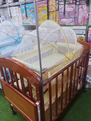 Baby Love Wooden Bed With Mosquito Net