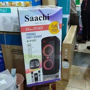 Saachi "6.5" Dual Party Speaker With 2 Mics \\ Nl-Sp-6337
