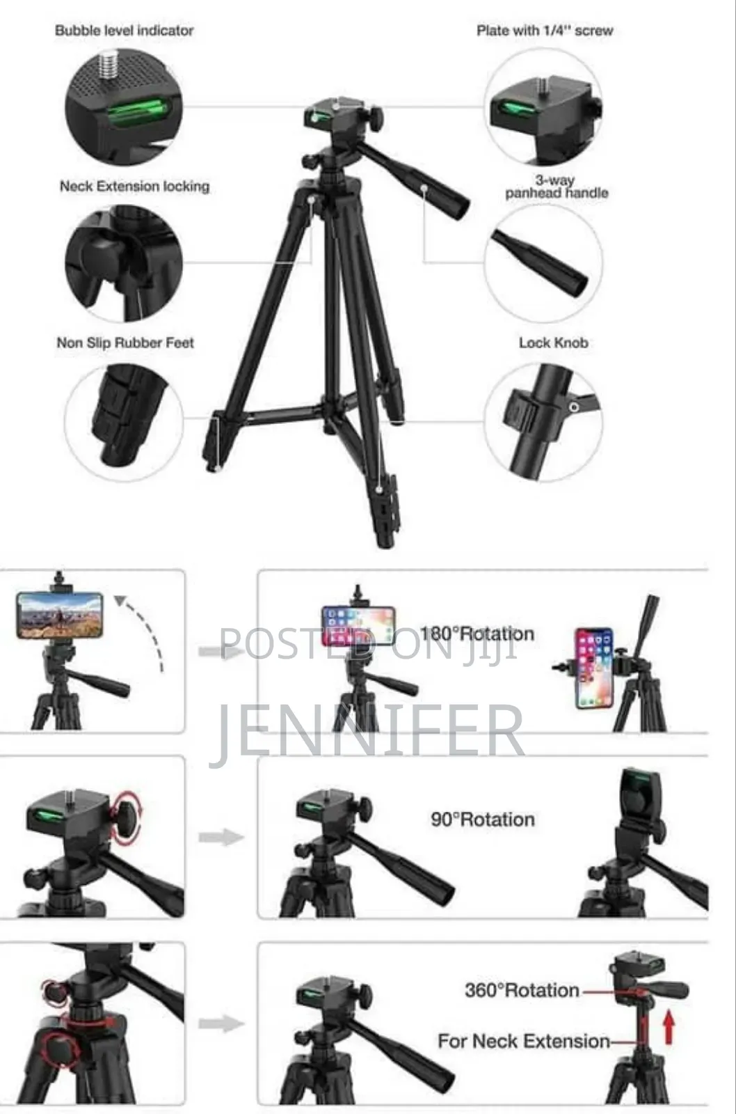 Yunfeng-3388 Professional Foldable Heavy Duty Tripod