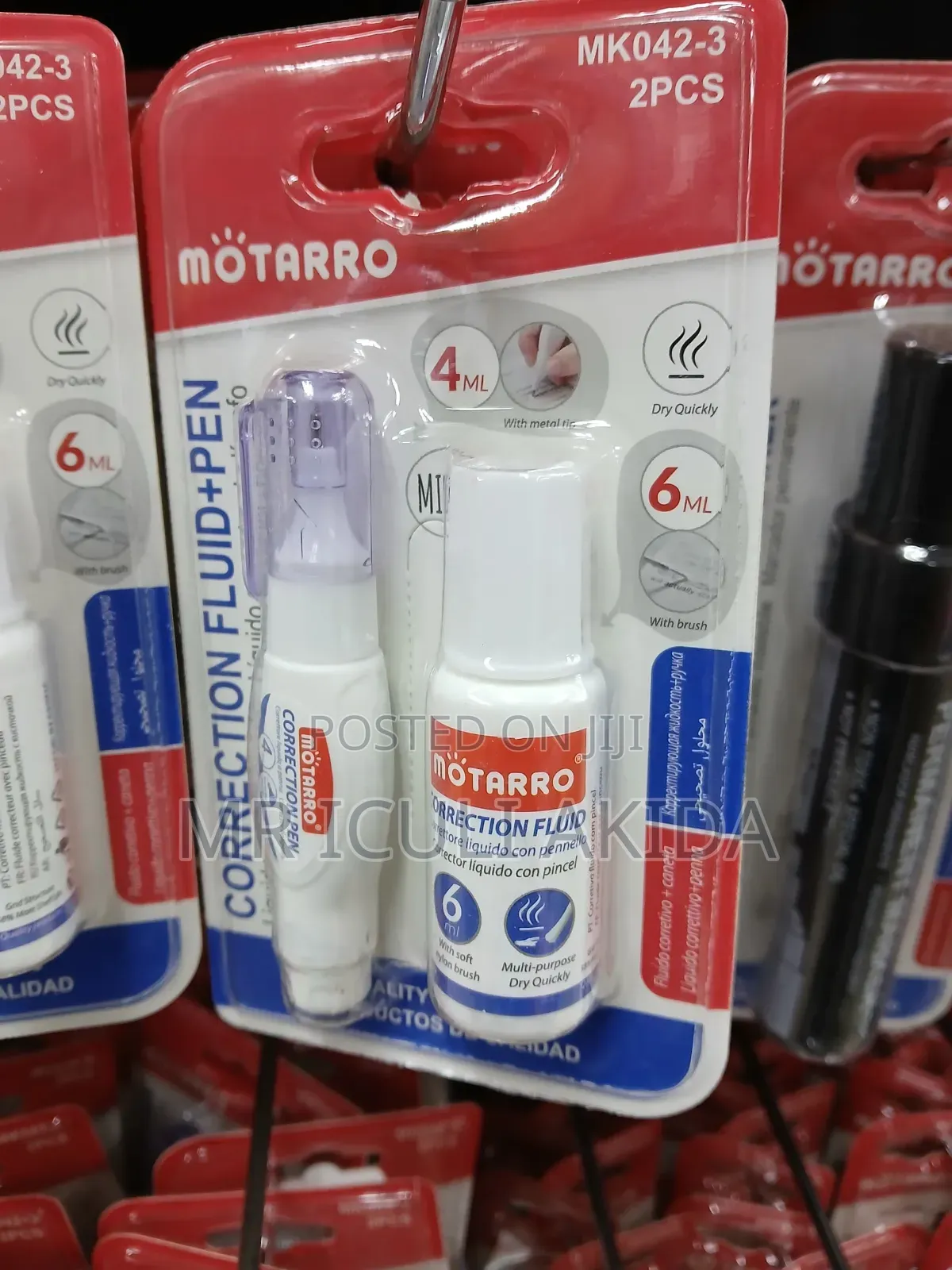 Motarro 6ml Quck Drying Correction Fluid With Correction Pen