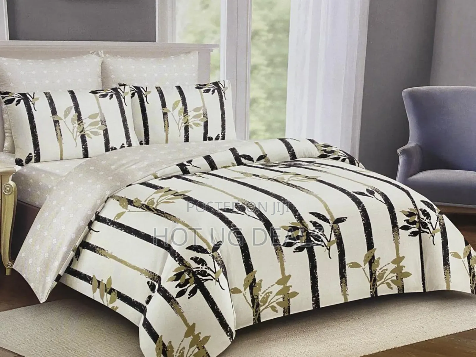 5x6 Duvet Set With 1 Bedsheet, 2 Pillow Cases - Multicolor