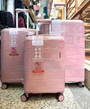Rubber Suitcase Set Peach