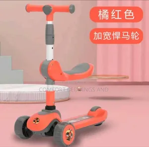 Children Scooter With A Seat Gray