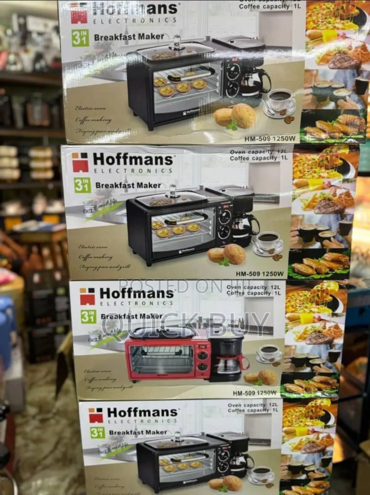 Hoffmans Hm-509 3-in-1 Breakfast Maker-13litres