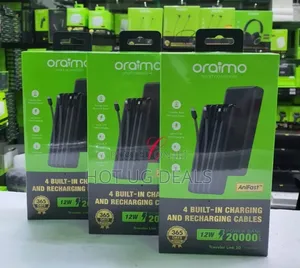 Oraimo Portable Power Bank - 20000mah With In Built Cables