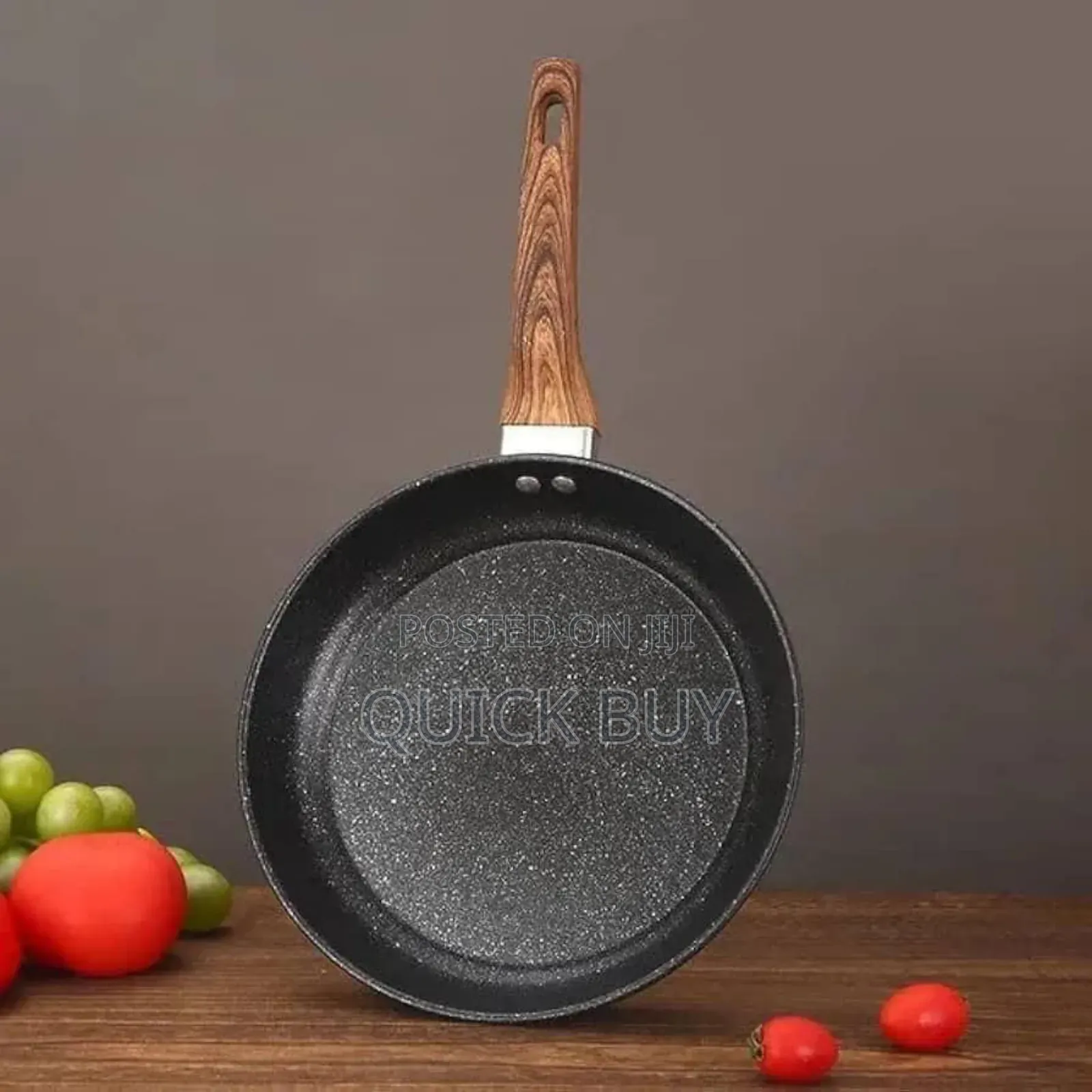 26cm Granite Eco Friendly Frying Pan With Wood Handle