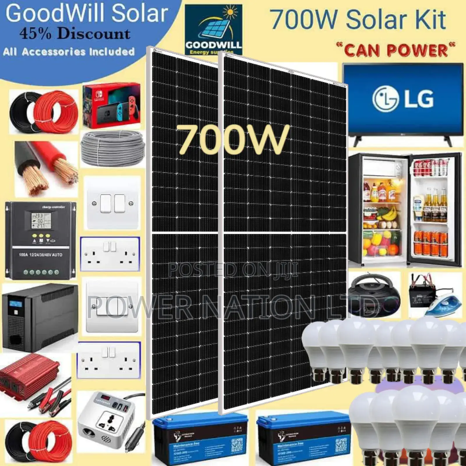 700w Solar Energy System Full Kit Green Power