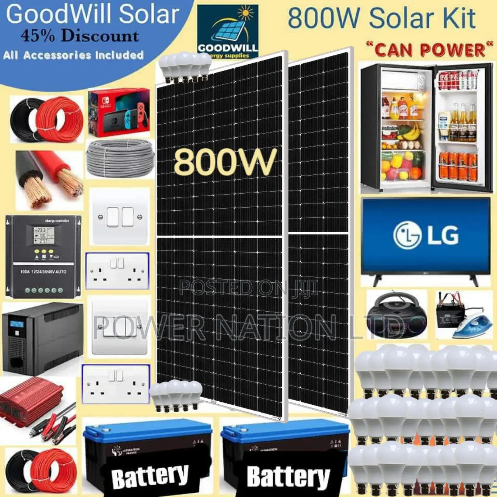 800w Solar Energy System Full Kit Green Power