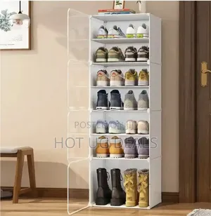 7 Layer Plastic Shoe Rack. Holds Upto 14 Pairs