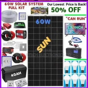 60w Complete Off-Grid Solar System Full Kit Nova