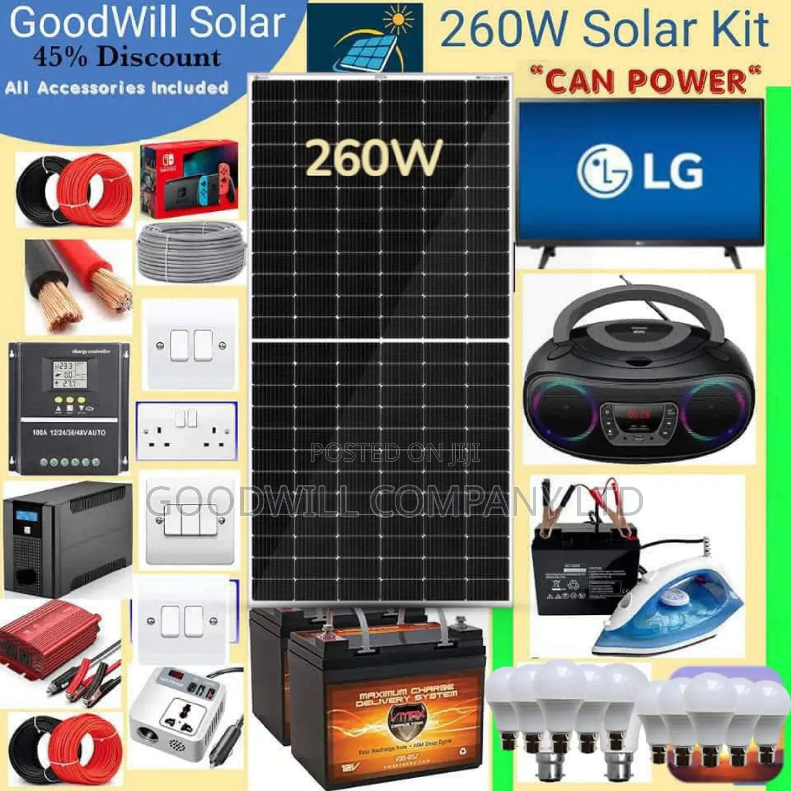 260w Solar Energy System Full Kit Green Power