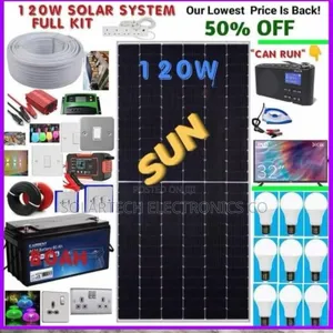 120w Solar System Full Kit/ All Installation Materials Zako
