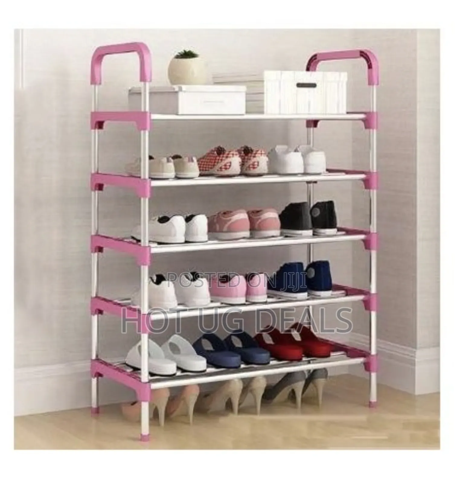 Five Layer Stainless Steel Shoe Rack Stand Storage Organizer
