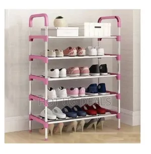 Five Layer Stainless Steel Shoe Rack Stand Storage Organizer