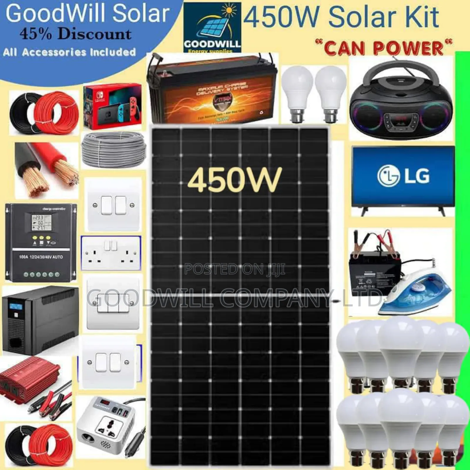 450w Solar Energy System Full Kit Green Power