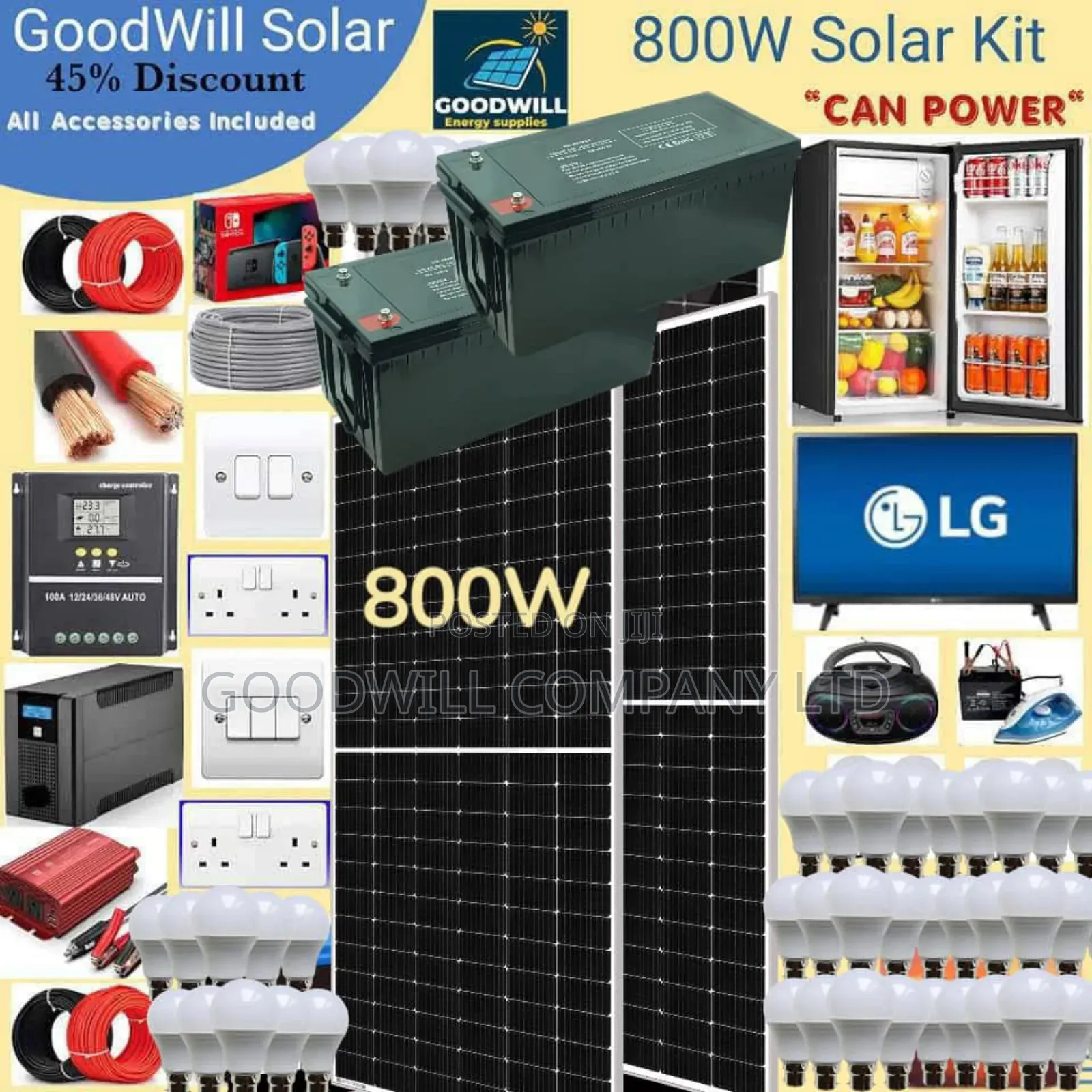 800w Solar Energy System Full Kit Green Power