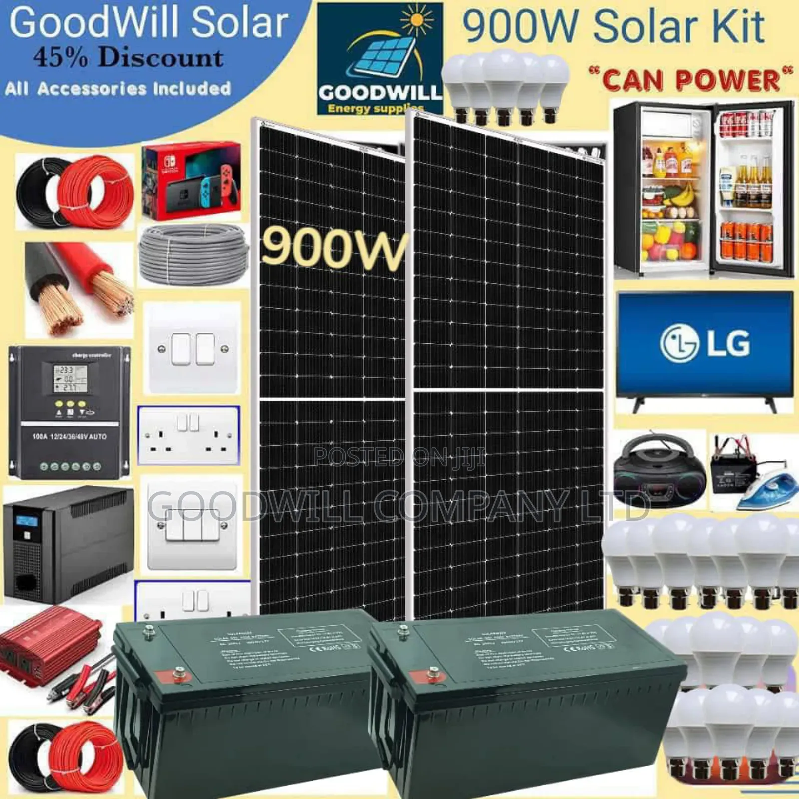 900w Solar Energy System Full Kit Green Power
