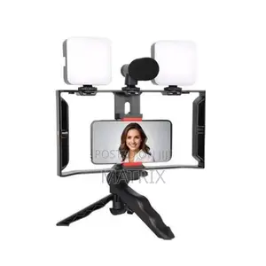 Professional Video Maker With Microphone, 2 Portable 7w Led