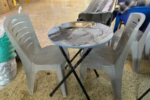 Dining / Reading Table Set With 2 Plastic Chairs
