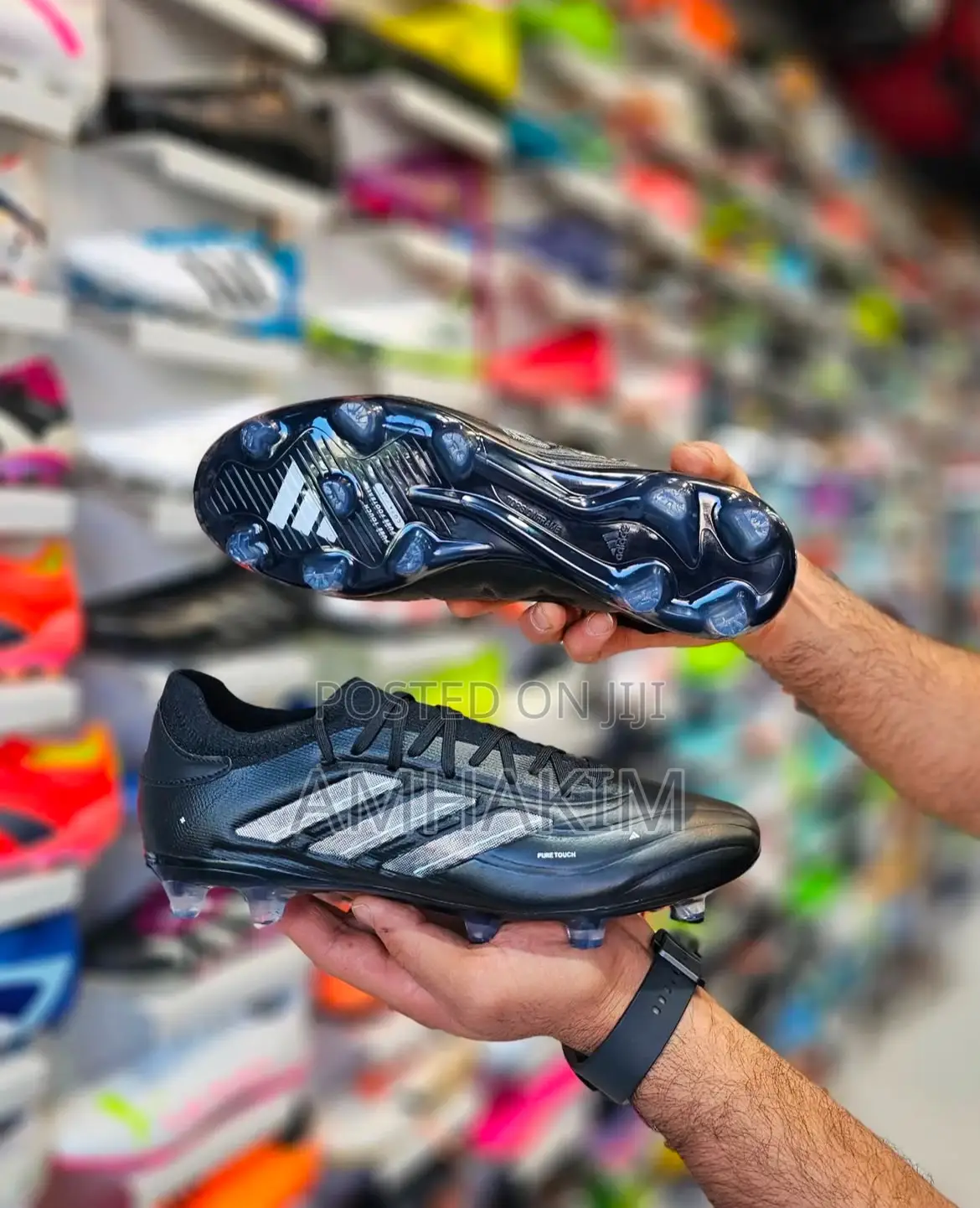 Classic Adidas Copa Pure 2 Fg Black Boots in Stock