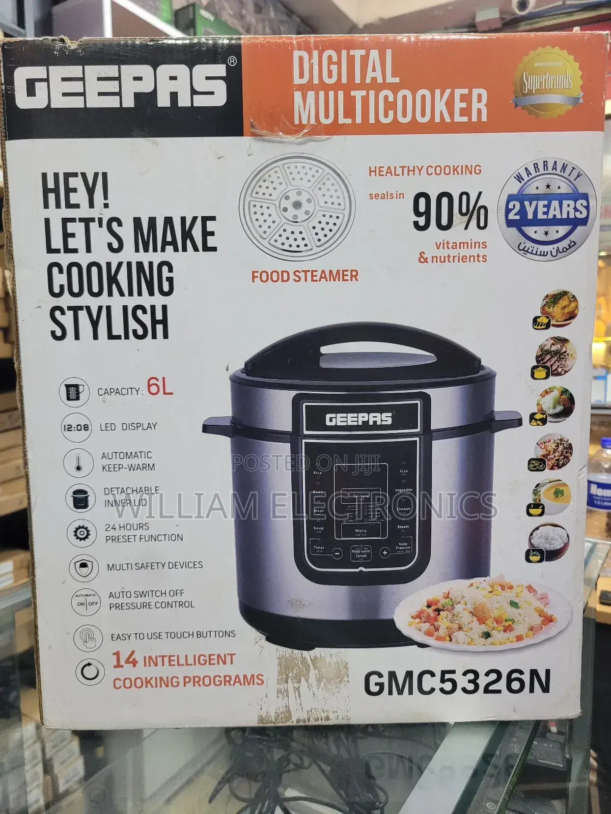 Digital Multifunctional Cooker Geepas Gmc5326n
