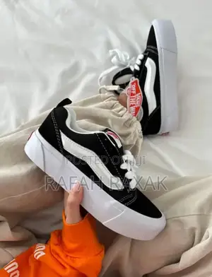 Original Double Sole Vans Knu Skool Black/White Sneakers