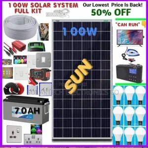 100w Durable Solar System Full Kit Zeph