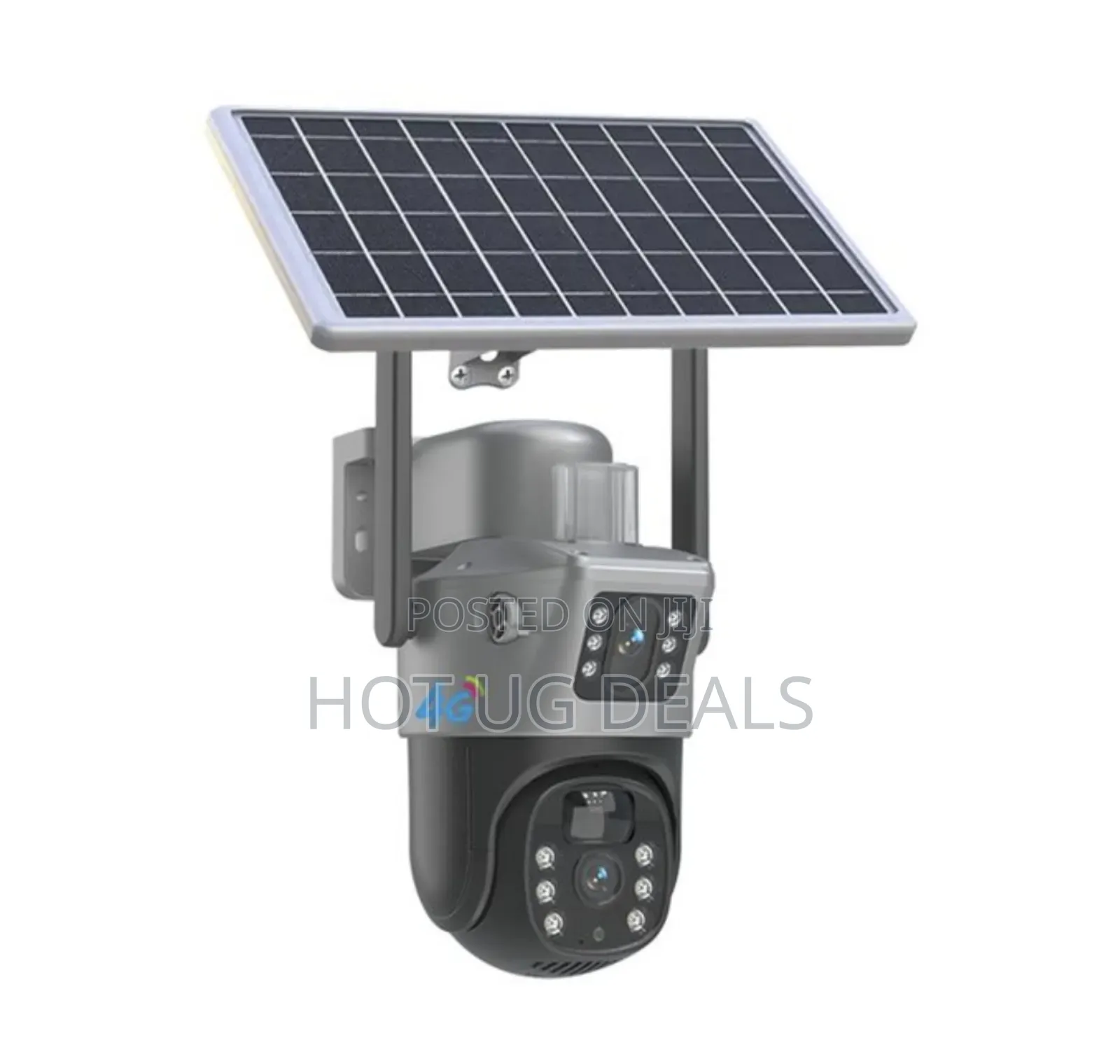 Solar-powered Dual Lens Security Camera 4mp- Cctv Camera